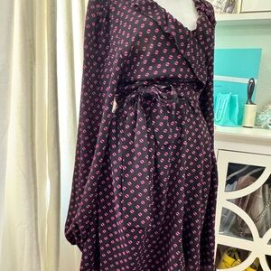 Michael Kors Black and Pink Patterned Romper